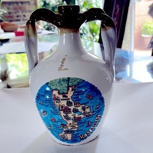 Ceramic Vase, Map of South Italy